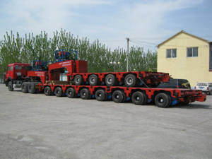 hydraulic modular semi trailer