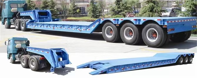 gooseneck low flat semi-trailer gooseneck low flat semi-trailer